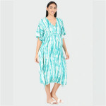 Green and Dye Dyed Maternity Kaftan Midi Dress